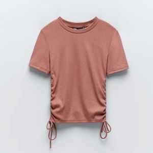 ZARA Ruched ribbed top (NEW)